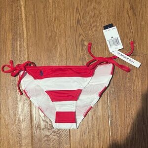 Ralph Lauren Red and White Bikini Bottom